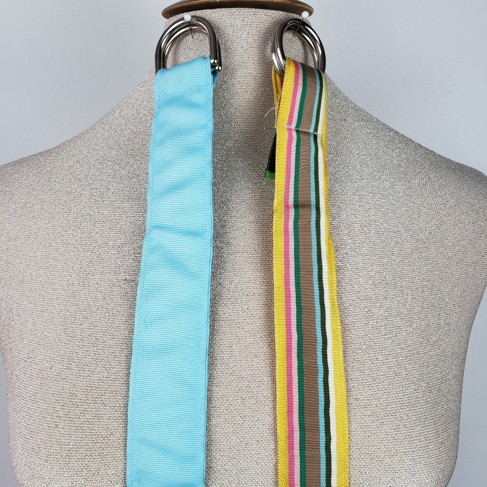 Lot of 2 grosgrain belts, Kemestry, C.K.Bradley